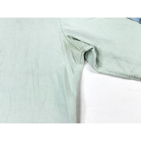 Lauren Ralph Lauren, Mint Green Linen Button Down, Women's S - Picture 8 of 8